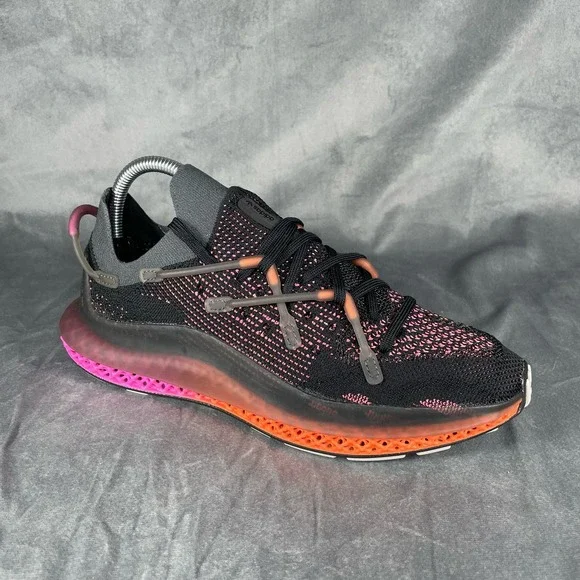 Adidas 4D Fusio Primeknit Black Solar Orange Pink Running Shoes FZ2414 Men’s 7 - Picture 1 of 10